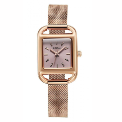 Titan Horizon 95298WM01 Pink Dial Stainless Steel Strap Quartz Women Watch